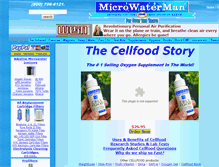 Tablet Screenshot of cellfood.microwaterman.com